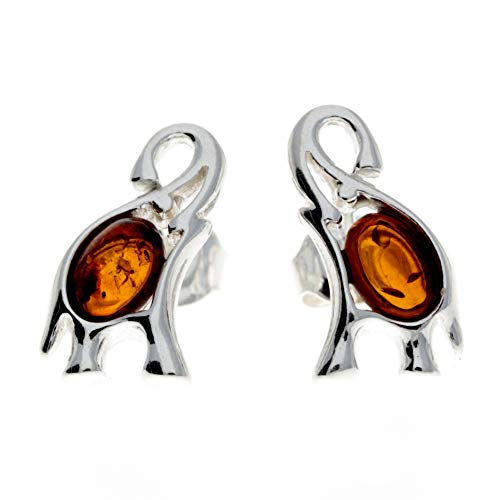 Silver Amber Jewellery UK - Ohrstecker aus echtem Honig Bernstein und 925er Sterlingsilber - Glückselefant - GL176C Silver Amber Jewellery UK - Ohrstecker aus echtem Honig Bernstein und 925er Sterlingsilber - Glückselefant - GL176C von SilverAmber Jewellery