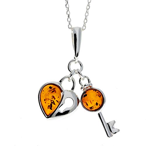 SilverAmber Damen - 925 Silber Anhänger mit Bernstein - GL336 von SilverAmber Jewellery