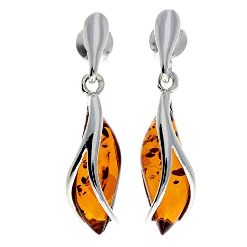 SilverAmber - Damen - 925 Silber & Bernstein Ohrringe - GL131C von SilverAmber Jewellery