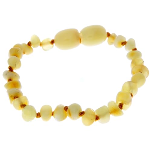 SilverAmber Jewellery Fußkettchen aus rohem oder poliertem baltischem Bernstein, handgefertigt, 100 % echte Bernsteinperlen, Premium-Qualität, Cognac, Mix, Zitrone, Honig, Kirsche oder Ombré, Größen von SilverAmber Jewellery