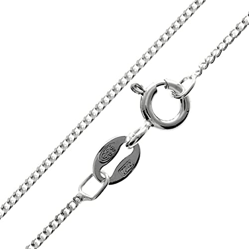 SilverAmber Jewellery feine 925 Silber Italienische panzerkette mit diamantschliff - 1.1 mm - Damen Halskette silber in 71 cm GCH00928 von SilverAmber Jewellery