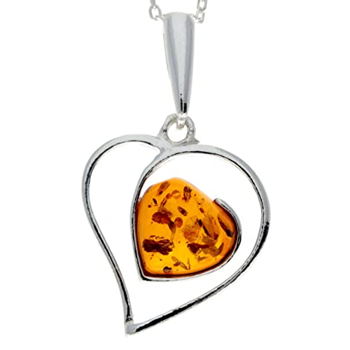 SilverAmber Damen - 925 Silber Anhänger mit Bernstein - GL246 von SilverAmber Jewellery