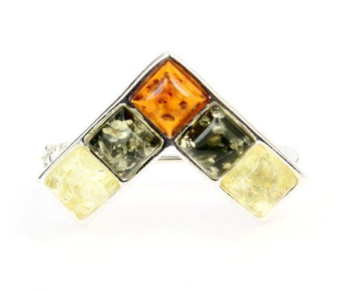 SilverAmber Damen-Brosche 925 Silber mit Bernstein - GL811 von SilverAmber