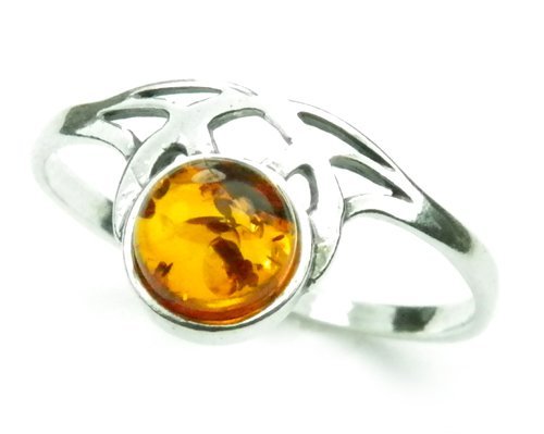 SilverAmber Damen - Ring Sterling - Silber 925 mit Bernstein - 7072Q 58 (18.5) von SilverAmber