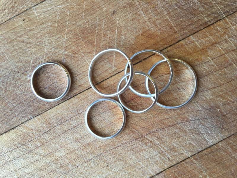 Midis/Stackers Solid Sterling Silber Band Midis/Stackers Solid Sterling Silber Band von SilverAndThyme