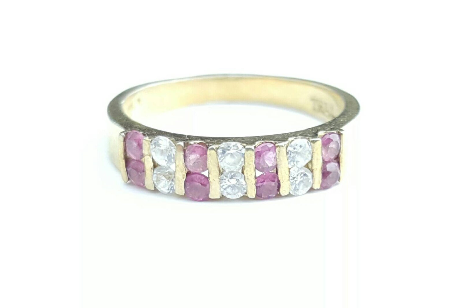 Vintage Gold Ton Sterling Silber Rubin Und Edelstein Ring - Größe 5, 75 Vintage Gold Ton Sterling Silber Rubin Und Edelstein Ring - Größe 5, 75 von SilverAppleGalleries