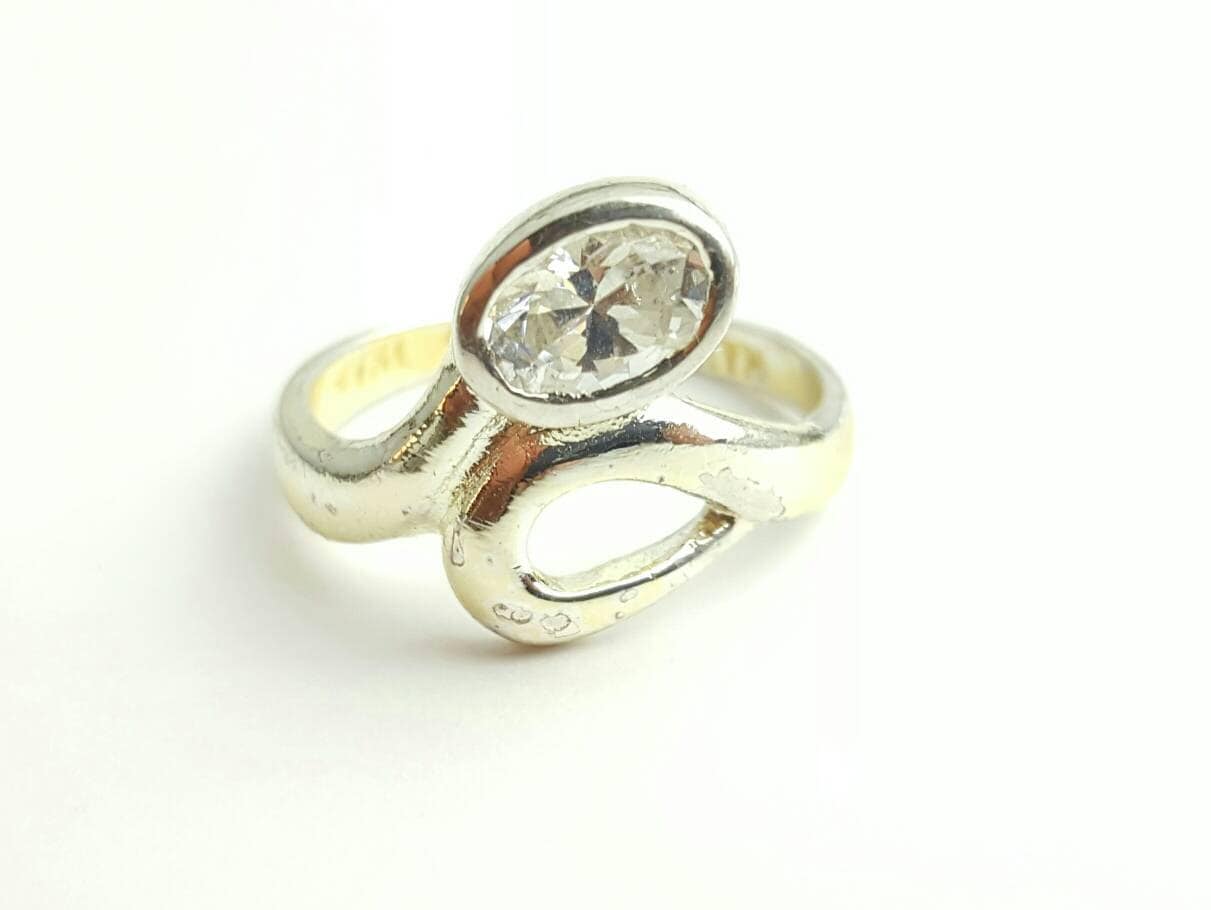 Vintage Sterling Silber Designer Modernist Edelstein Ring - Größe 7, 5 Vintage Sterling Silber Designer Modernist Edelstein Ring - Größe 7, 5 von SilverAppleGalleries