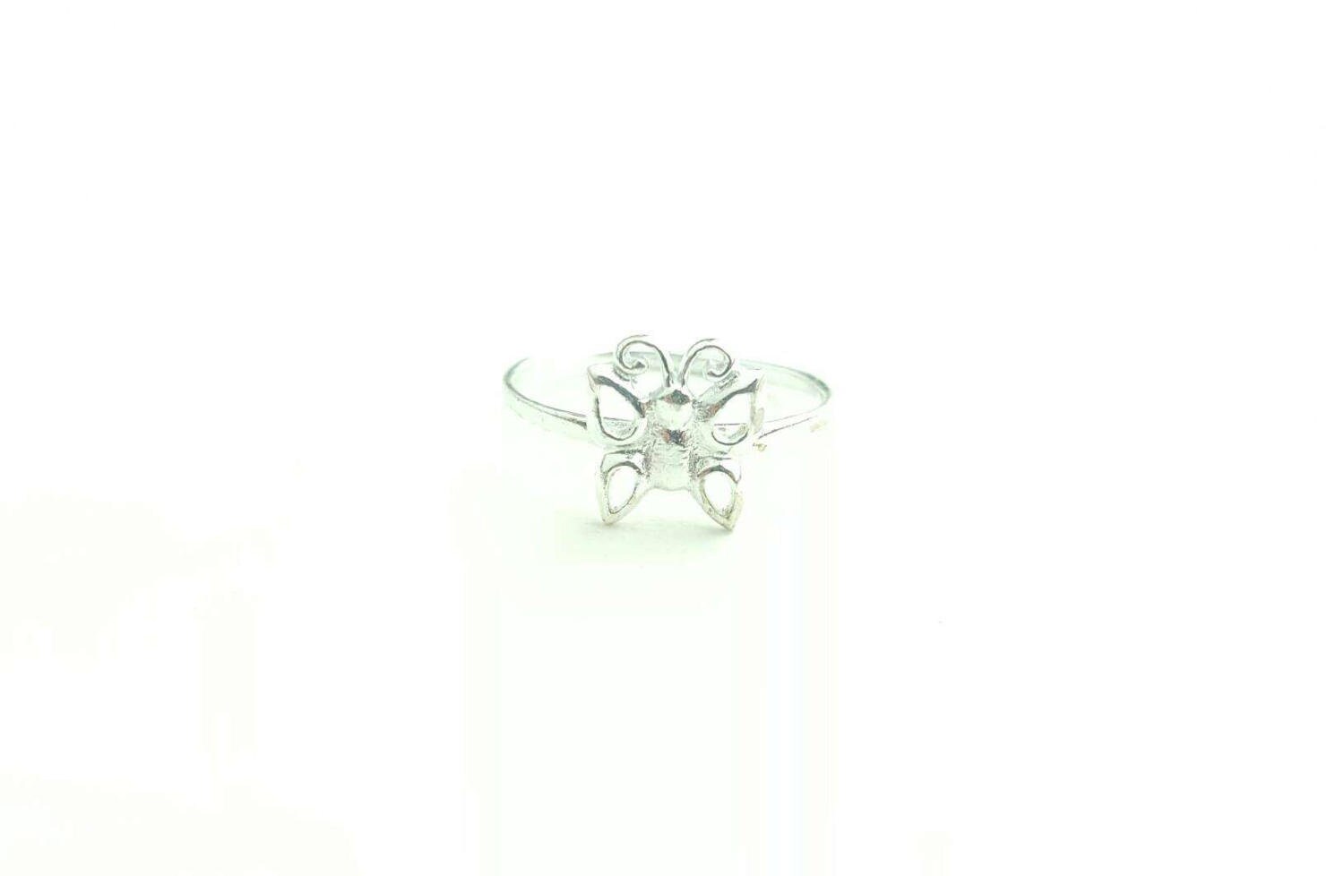Zierlicher Vintage Sterling Silber Schmetterling Cutout Ring - Größe 4, 75 Zierlicher Vintage Sterling Silber Schmetterling Cutout Ring - Größe 4, 75 von SilverAppleGalleries
