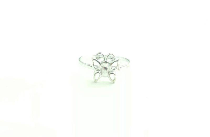 Zierlicher Vintage Sterling Silber Schmetterling Cutout Ring - Größe 4, 75 Zierlicher Vintage Sterling Silber Schmetterling Cutout Ring - Größe 4, 75 von SilverAppleGalleries