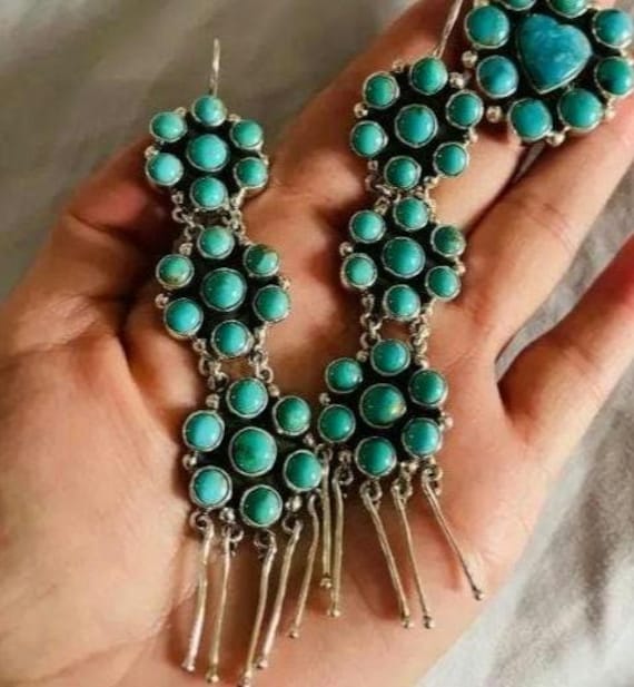 Türkis Silber Ohrringe - Handgemachter Edelstein Schmuck Für Frauen Einzigartiges Boho Chic Design Perfekter Ring Den Alltag Türkis Silber Ohrringe - Handgemachter Edelstein Schmuck Für Frauen Einzigartiges Boho Chic Design Perfekter Ring Den Alltag von SilverArtNGemsPalace