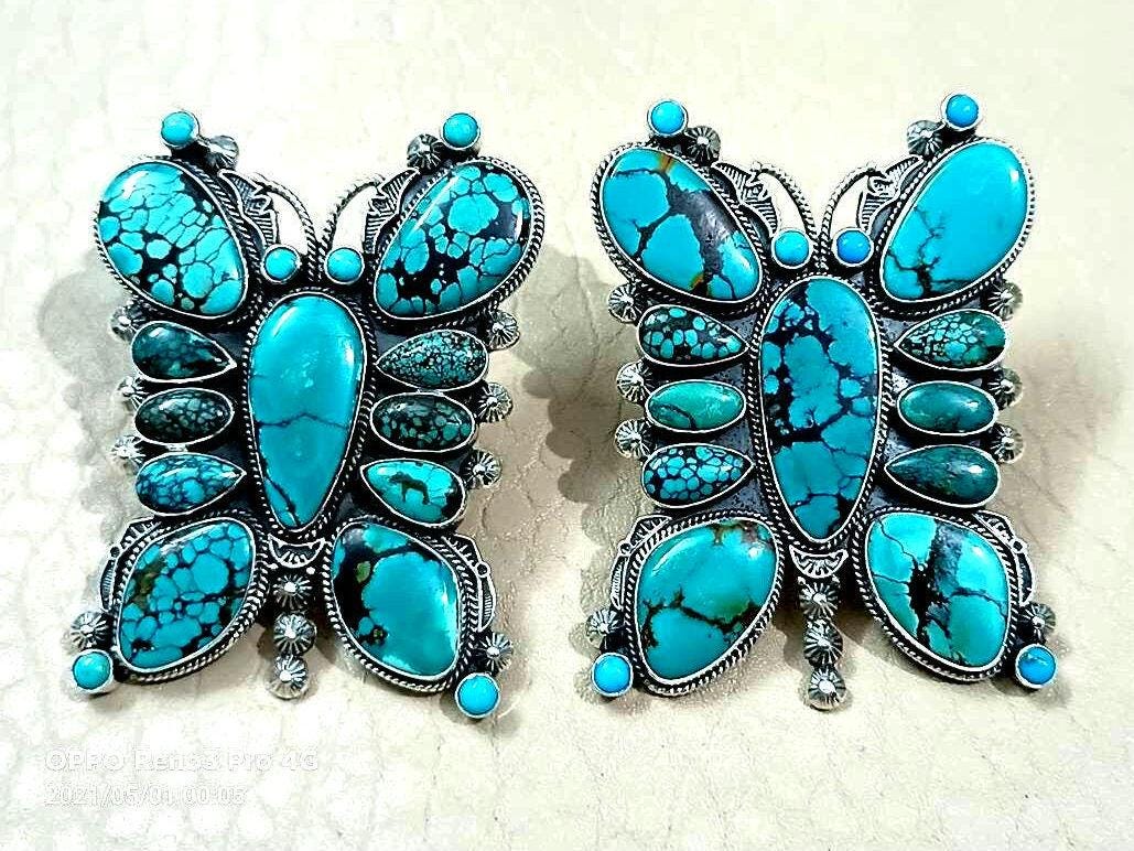 Türkis Silber Ring Schmetterling Handgemachter Edelstein Schmuck Für Frauen - Einzigartiges Boho Chic Design Perfekter Statement Den Alltag Türkis Silber Ring Schmetterling Handgemachter Edelstein Schmuck Für Frauen - Einzigartiges Boho Chic Design Perfekter Statement Den Alltag von SilverArtNGemsPalace