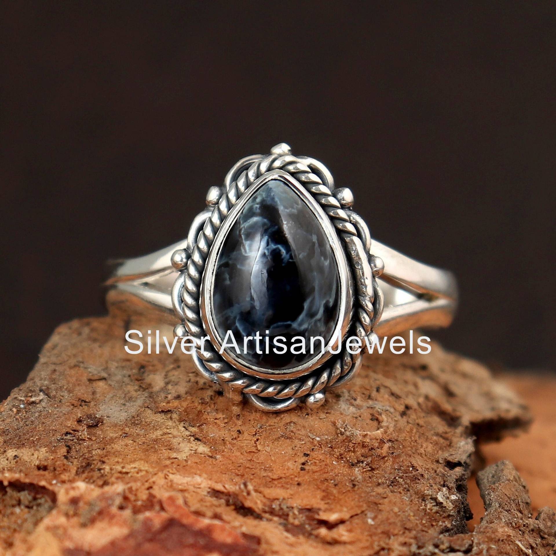 Ring Sale, Pietersit Ring, Edelstein 925 Sterling Schmuck, Statement Solitär Frauen Geschenk von SilverArtisanJewels