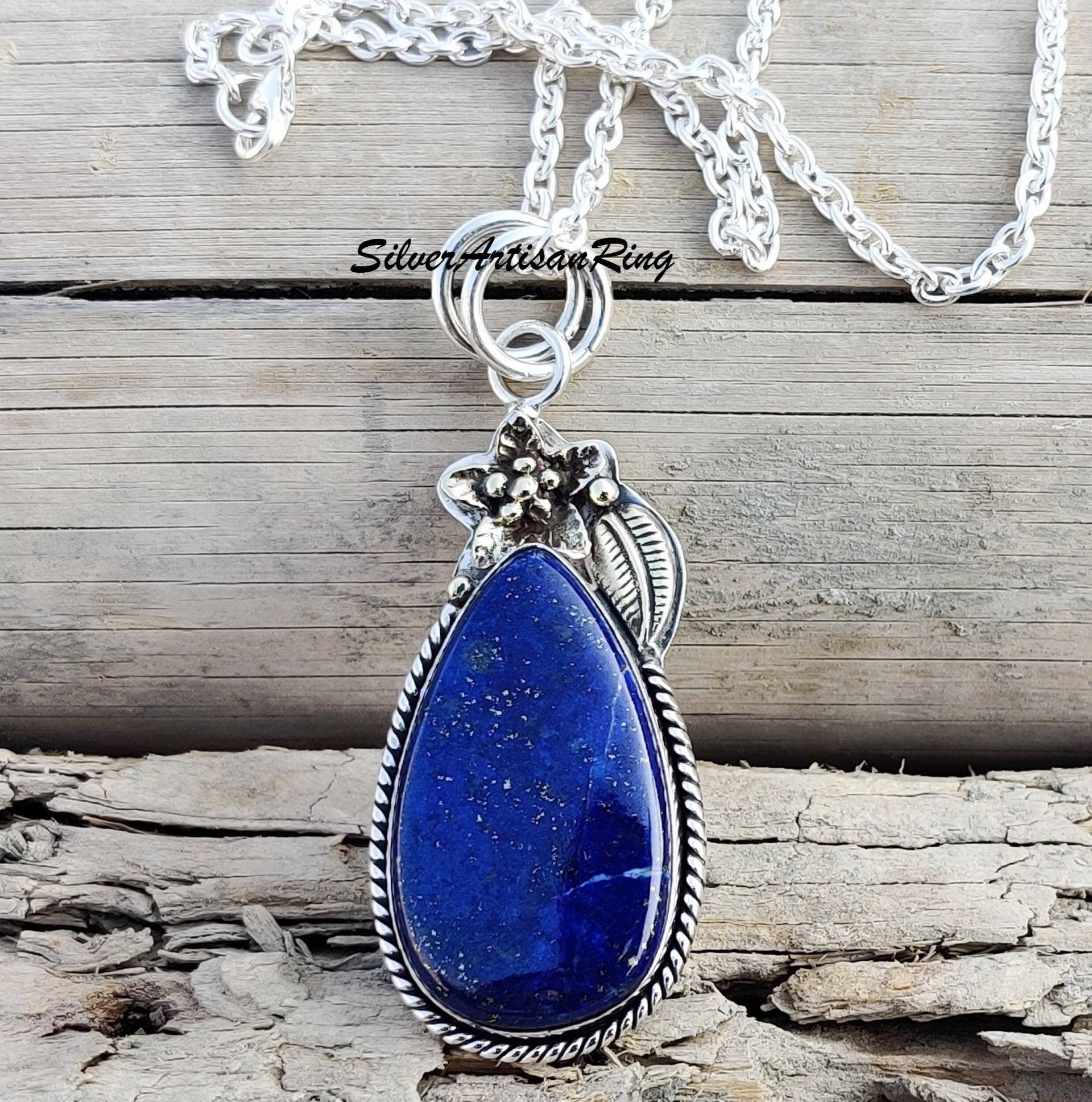 Lapis Lazuli Necklace~ 925 Silver Gemstone Designer Beautiful Amezing Jewelry Lapis Lazuli Necklace~ 925 Silver Gemstone Designer Beautiful Amezing Jewelry von SilverArtisanRing