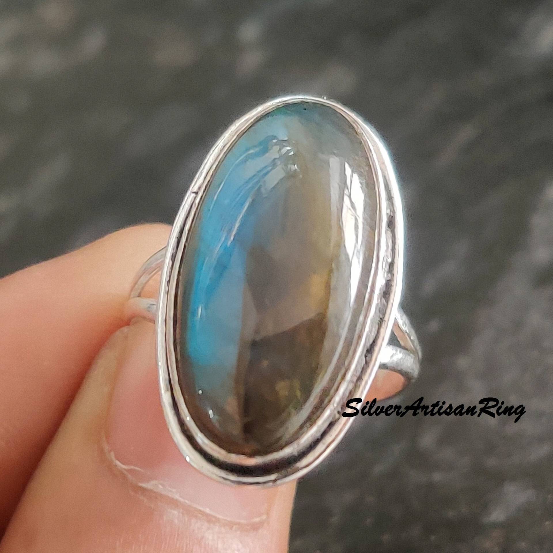 Natural Labradorite Ring Gemstone Ring 925 Sterling Silver Jewelry Boho Ringhandmade Ringbeatiful Ringdesigner von SilverArtisanRing