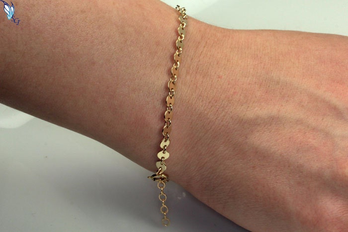 14K Gold Filled Rundes Disc Armband, Zierliches Winzig, Zartes Schlichtes Alltagsmode, Br122 14K Gold Filled Rundes Disc Armband, Zierliches Winzig, Zartes Schlichtes Alltagsmode, Br122 von SilverCharmsInc