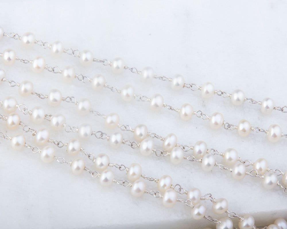 5 Mm Weißes Süßwasser, Dunkelgraue Perle Rosenkranz Kette, Preis Pro Fuß, Edelsteinkette, Wire Wrapped Perlenkette, Scnf285 5 Mm Weißes Süßwasser, Dunkelgraue Perle Rosenkranz Kette, Preis Pro Fuß, Edelsteinkette, Wire Wrapped Perlenkette, Scnf285 von SilverCharmsInc
