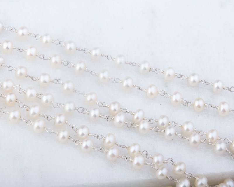 5 Mm Weißes Süßwasser, Dunkelgraue Perle Rosenkranz Kette, Preis Pro Fuß, Edelsteinkette, Wire Wrapped Perlenkette, Scnf285 5 Mm Weißes Süßwasser, Dunkelgraue Perle Rosenkranz Kette, Preis Pro Fuß, Edelsteinkette, Wire Wrapped Perlenkette, Scnf285 von SilverCharmsInc