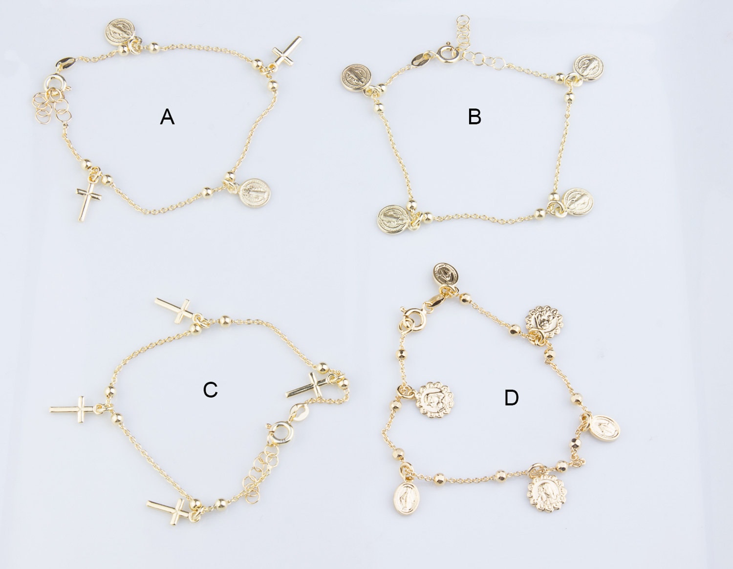 Heiliger Benedikt Oder Jungfrau Maria Religion Charm Armband in Vergoldet Über Sterling Silber, Wähle Aus 4 Stilen, Geschenk Für Sie cm247R Heiliger Benedikt Oder Jungfrau Maria Religion Charm Armband in Vergoldet Über Sterling Silber, Wähle Aus 4 Stilen, Geschenk Für Sie cm247R von SilverCharmsInc
