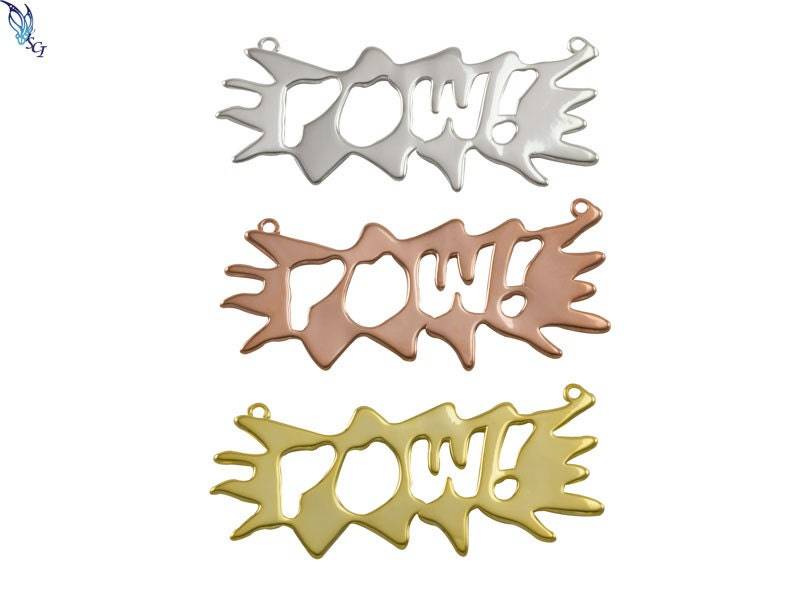 Pow, Power Of Women Anhänger Aus Sterling Silber, Of Women, Vergoldet, Rosévergoldet, Gliederverbinder, Großer Anhänger, cm135Lc Pow, Power Of Women Anhänger Aus Sterling Silber, Of Women, Vergoldet, Rosévergoldet, Gliederverbinder, Großer Anhänger, cm135Lc von SilverCharmsInc