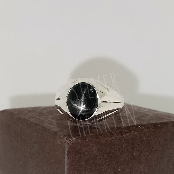 Echter Schwarzer Stern Saphir Ring, 925 Sterling Silber, Brautjungfer Geschenk Sie, Ehering, Für Eigene, Ihn von SilverCherryIN