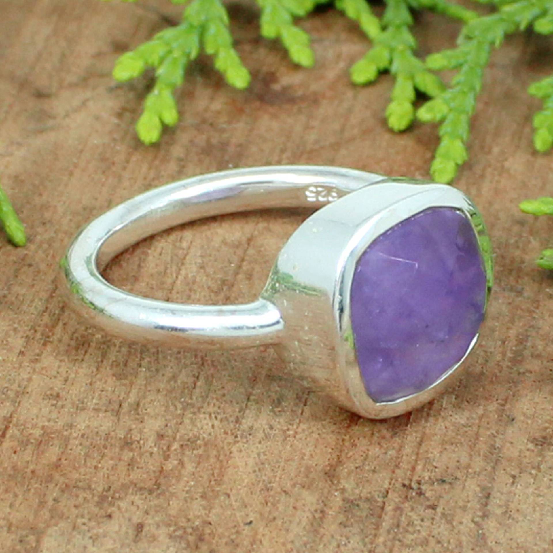 Fluorit Ring 925 Sterling Silber Statement Ring von SilverDesignerRings