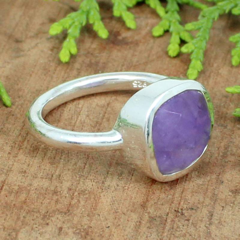 Fluorit Ring 925 Sterling Silber Statement Ring von SilverDesignerRings