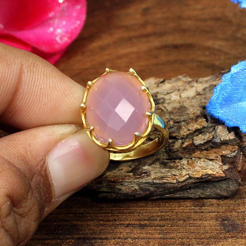 Handgemachter Edelstein-Königin-Kronen-Designer-Ring von SilverDesignerRings