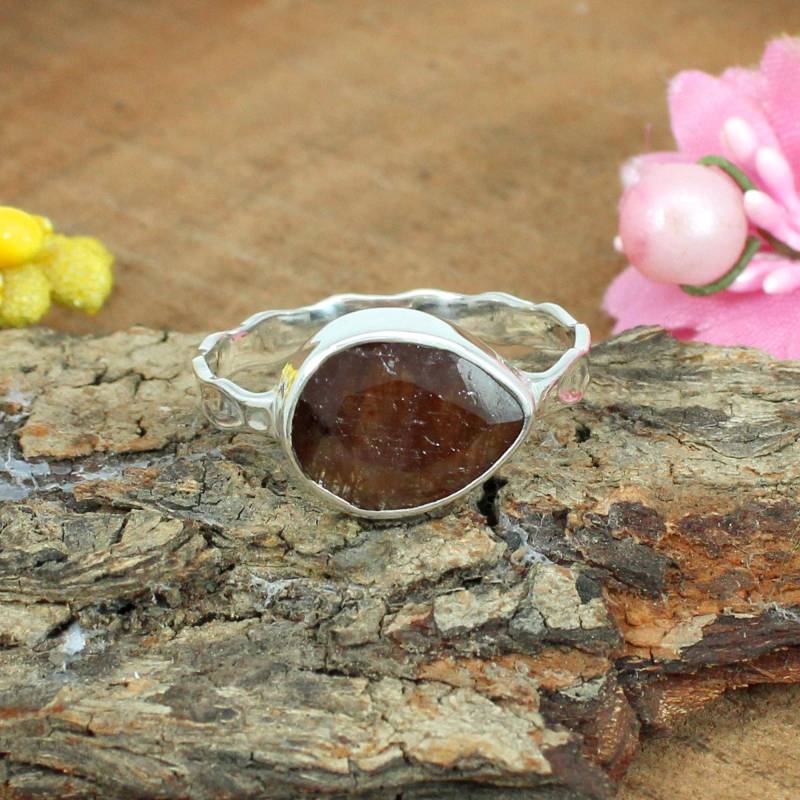 Natürliche Multi Sapphire Edelstein Zig Zag Silber Band Ring Männer Frauen Schmuck von SilverDesignerRings