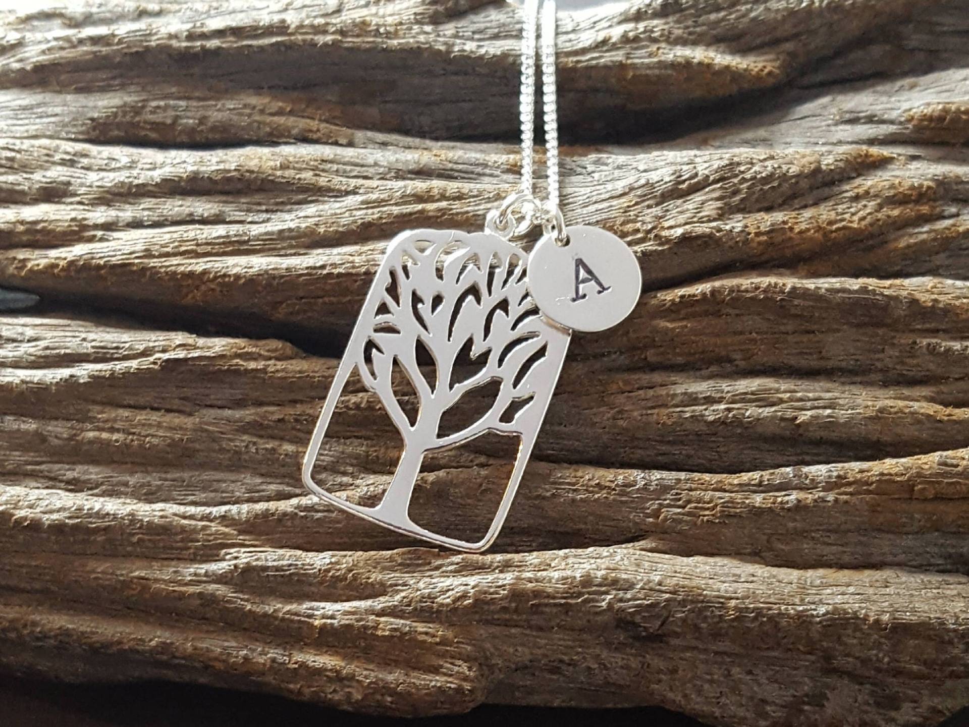 Sterling Silber Baum Halskette, Stammbaum Personalisierte Des Lebens Geburtstagsgeschenk, Mutter Geschenk von SilverDriftwood