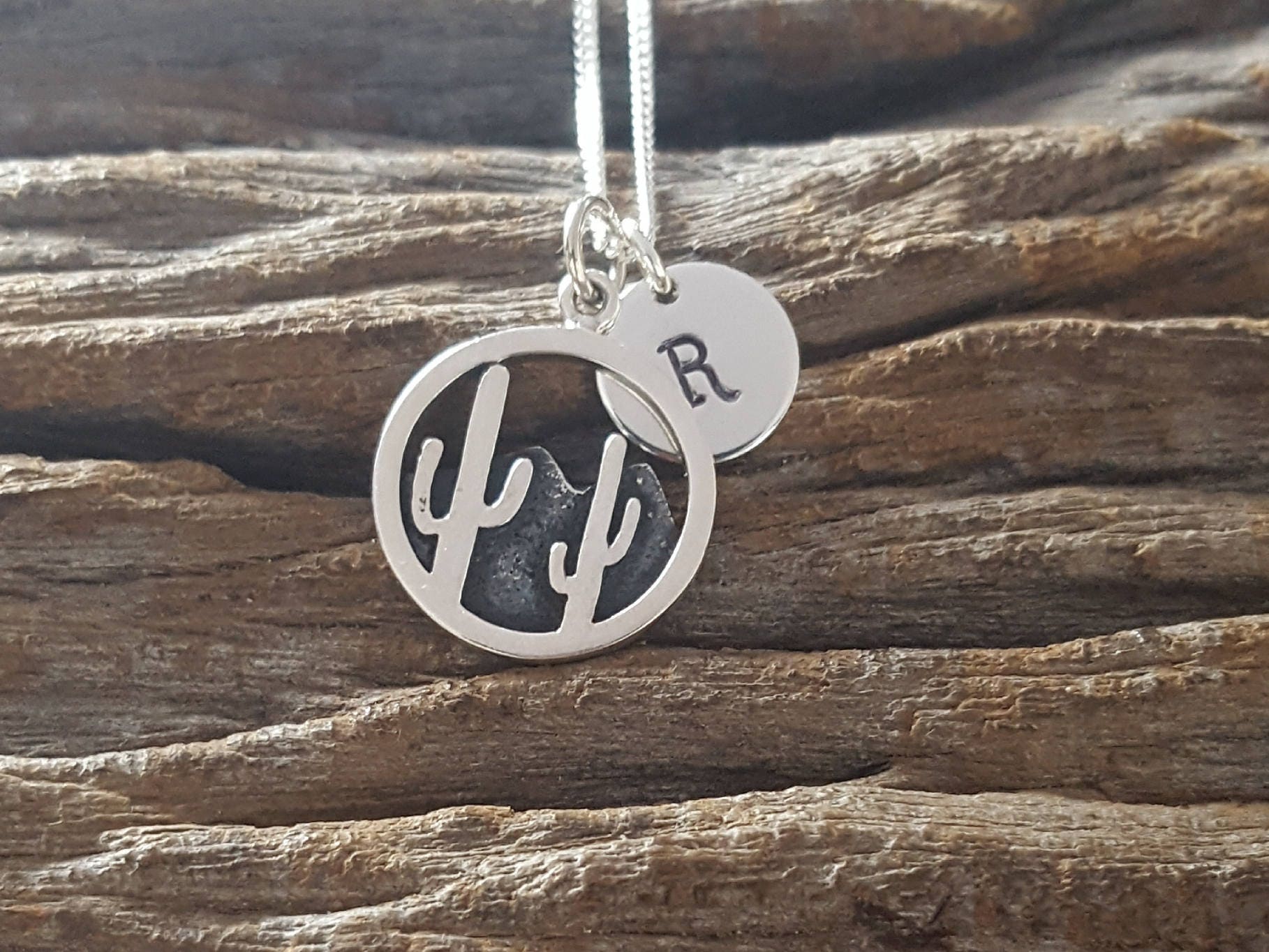 sterling Silber Kakteen Halskette, Arizona Kaktus, Personalisierte Reise Geburtstagsgeschenk, Mutter Geschenk von SilverDriftwood