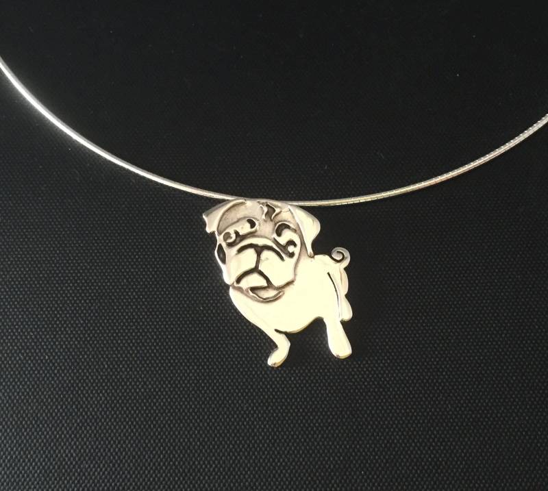 Mops Anhänger - Sterling Silber Mops Anhänger - Sterling Silber von SilverEarthDesign