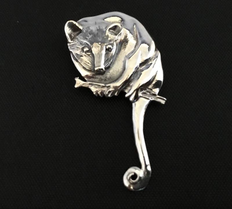 Possum Brosche - Sterling Silber 45 Mm von SilverEarthDesign