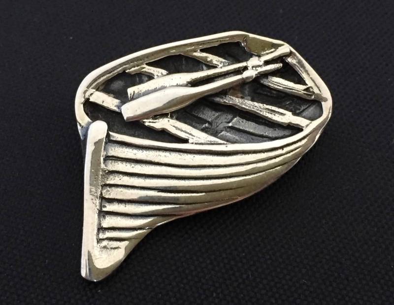 Ruderboot Brosche - Sterling Silber, Schmuddelig, Zart, Holzboot Ruderboot Brosche - Sterling Silber, Schmuddelig, Zart, Holzboot von SilverEarthDesign
