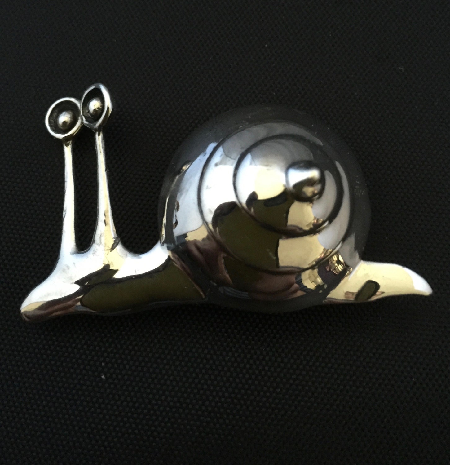 Schneckenbrosche - Große Lustige Schnecke Aus Massivem Sterling Silber Schneckenbrosche - Große Lustige Schnecke Aus Massivem Sterling Silber von SilverEarthDesign
