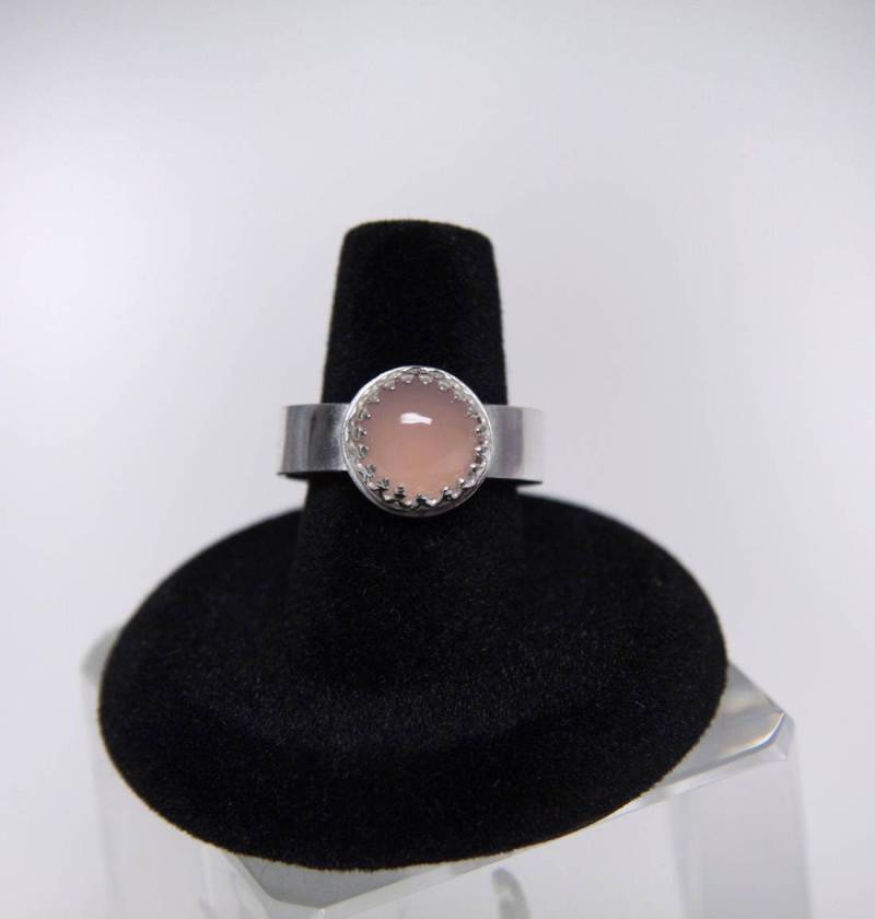 sterling Silberring Mit Rosa Chalcedon von SilverEuphorium
