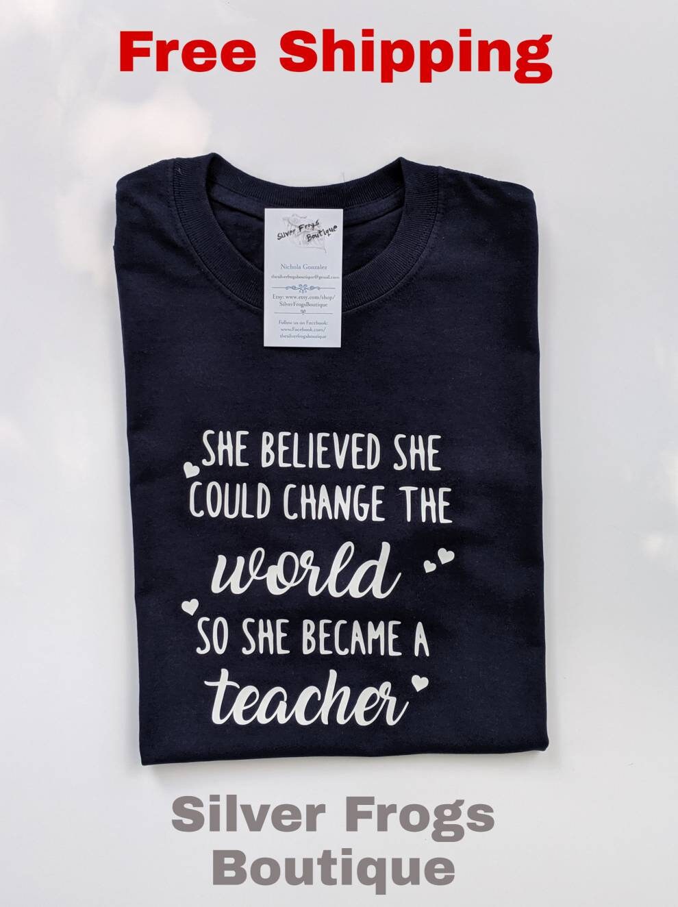 Lehrerin T-Shirt Sie Glaubte Sie Könnte Die Welt Verändern Und Wurde von SilverFrogsBoutique