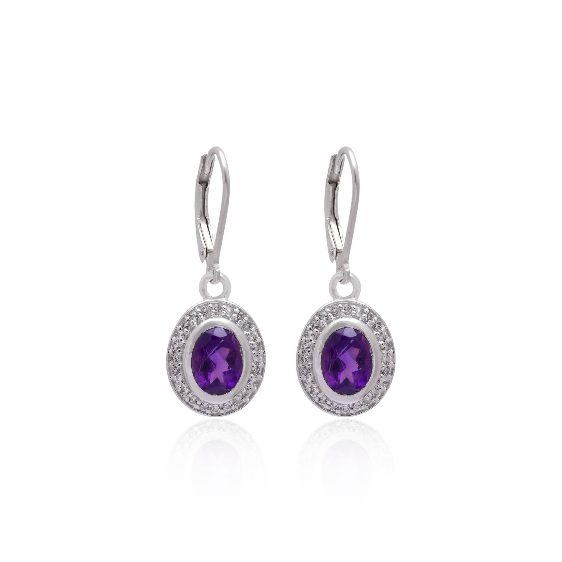 Aaa+ Natürlicher Amethyst 925 Sterling Silber Handgemachte Ovale Ohrringe ~ Edelstein Ohrhänger Paar Hebelhaken ~Sp04 Aaa+ Natürlicher Amethyst 925 Sterling Silber Handgemachte Ovale Ohrringe ~ Edelstein Ohrhänger Paar Hebelhaken ~Sp04 von SilverGlareJewelry
