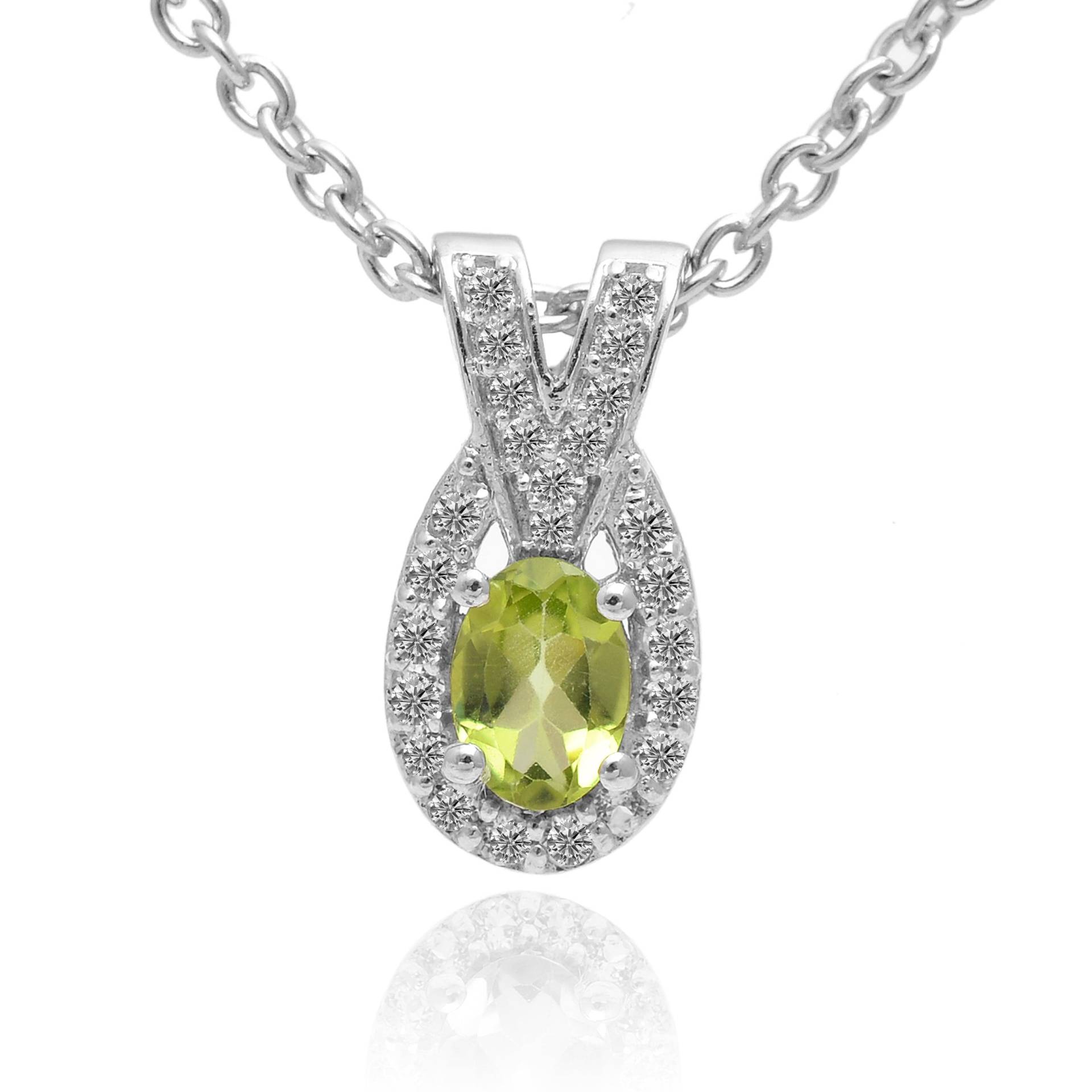 Natürlicher Peridot Oval Silber Anhänger ~ 925 Sterling Edelstein Handgemacht Schöne Halskette Geschenkideen Für Sie ~Rb0059 von SilverGlareJewelry