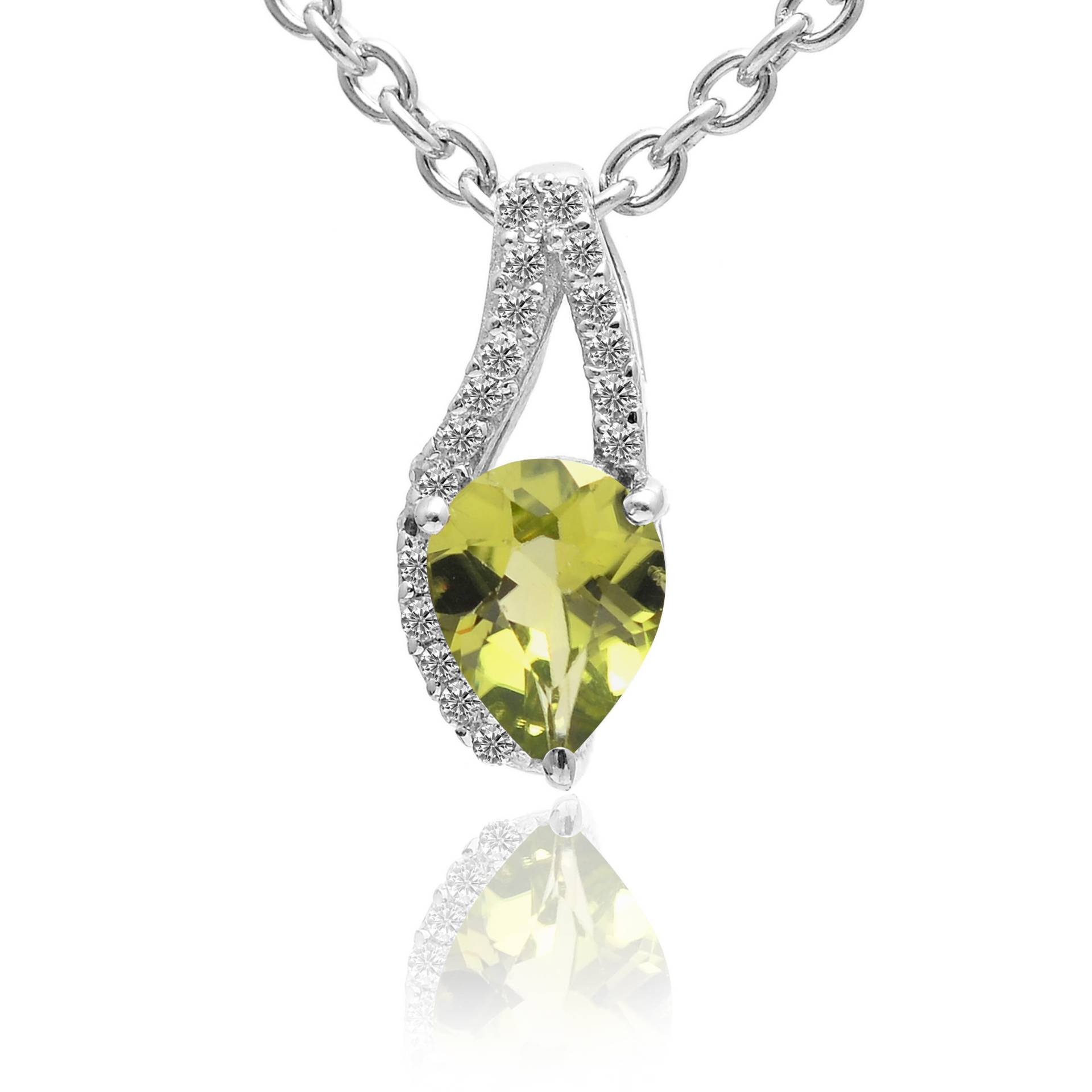 sterling Silber Natürlicher Peridot Edelstein Peardrop Anhänger ~ 925 Handgemacht Schmuck Tropfen Geschenke Für Sie Rb0086 von SilverGlareJewelry