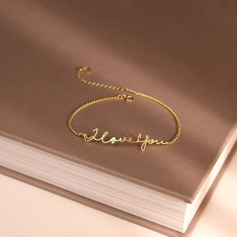 Handschrift Armband Personalisierter Schmuck in Sterling Silber Signatur Charm Oma Geschenk Mutter Geschenk Bh01 von SilverHandwriting