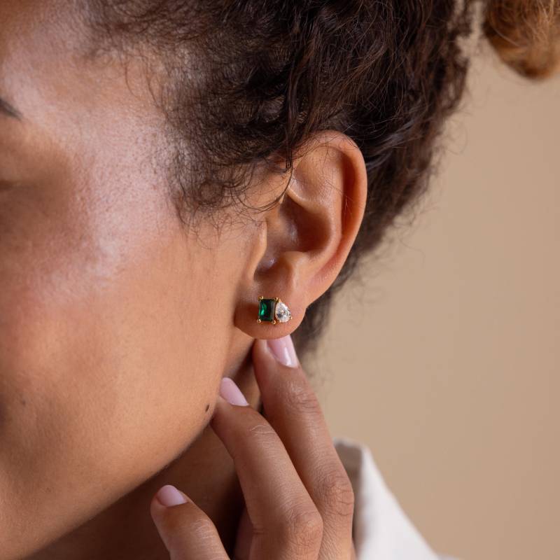 Toi Et Moi Ohrstecker Statement Diamant Kristall Ohrringe Vintage Edelstein Schmuck Mutter Geschenk Personalisiertes Für Sie cm93 von SilverHandwriting