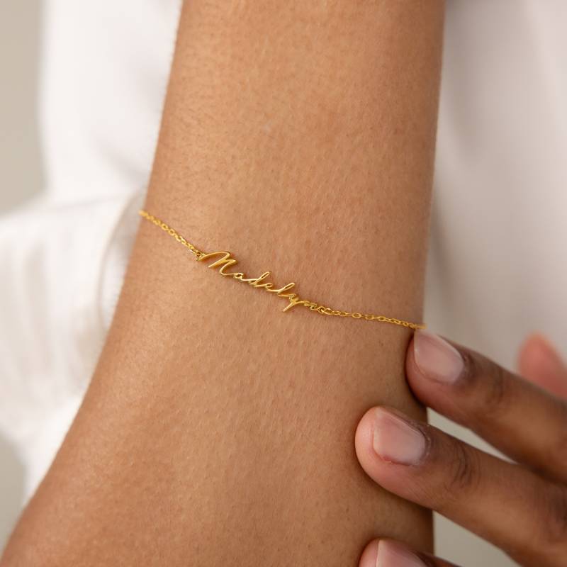 Winziges Namensarmband Benutzerdefinierte Name Bettelarmband Zierliches Handgemachtes Anfangsarmband Personalisierter Schmuck Beste Geschenke Für von SilverHandwriting