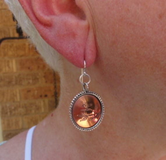 Ohrring Mit Kupfer Und Sterling Silber Ohrring Mit Kupfer Und Sterling Silber von SilverHollyhocks