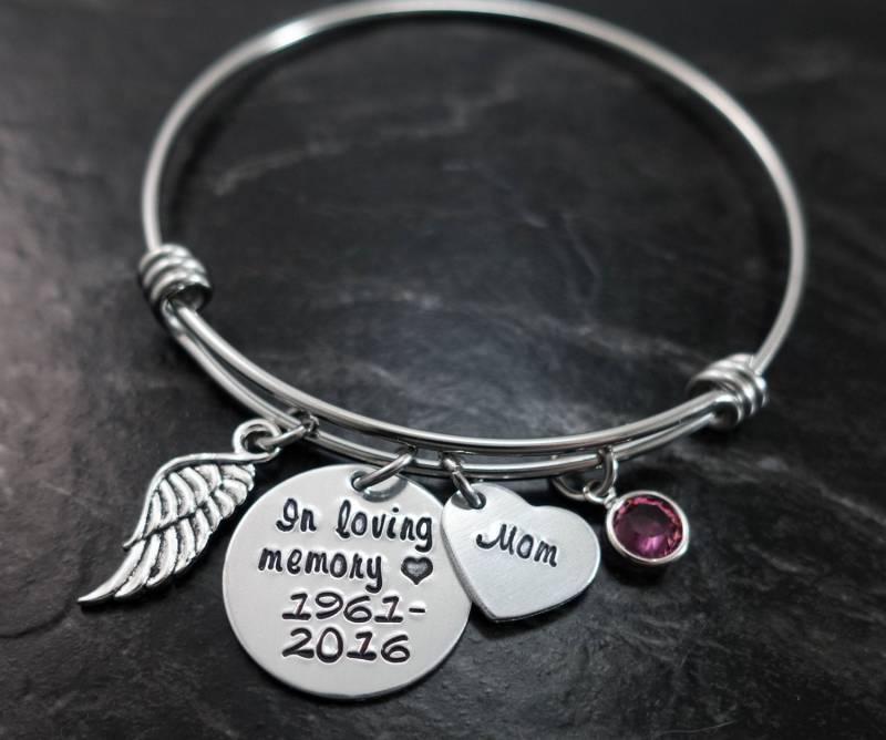 Charm Armband - Personalisierte Mama Verlust Armreif Memorial Schmuck Für Papa Oma Freund Sympathie Geschenk von SilverImpressions
