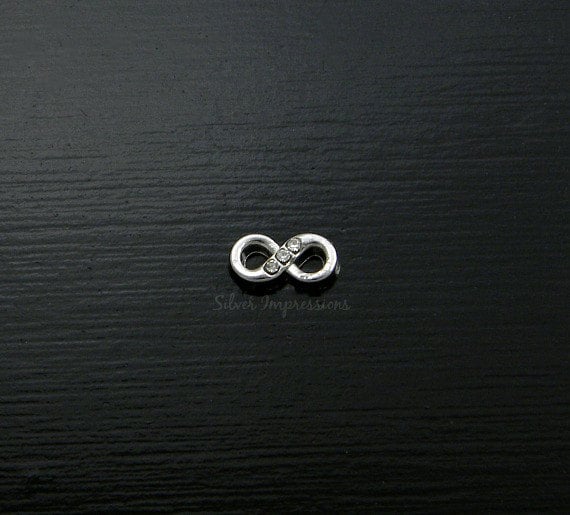 Infinity Locket Charm - Floating Glas von SilverImpressions