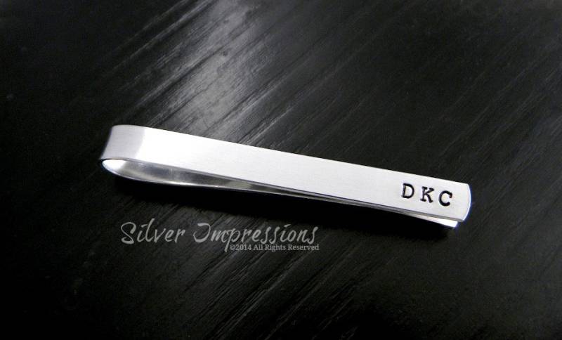 Krawatte Clip - Personalisierte Bar Geschenk Für Ihn Bräutigam Papa von SilverImpressions