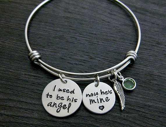 Verlust Von Papa Memorial Armreif - Ich War Sein Engel Jetzt Ist Er Mein in Erinnerung An/Personalisierte Charm Armband von SilverImpressions