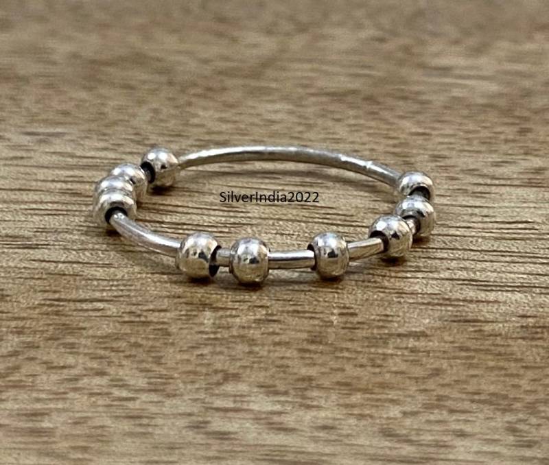 Anti-Angst-Ring, Fidget-Ring, Spinner-Angst-Ring, Splitter-Angst-Ring, 925 Sterlingsilber-Ring, Spinner-Ring von SilverIndia2022