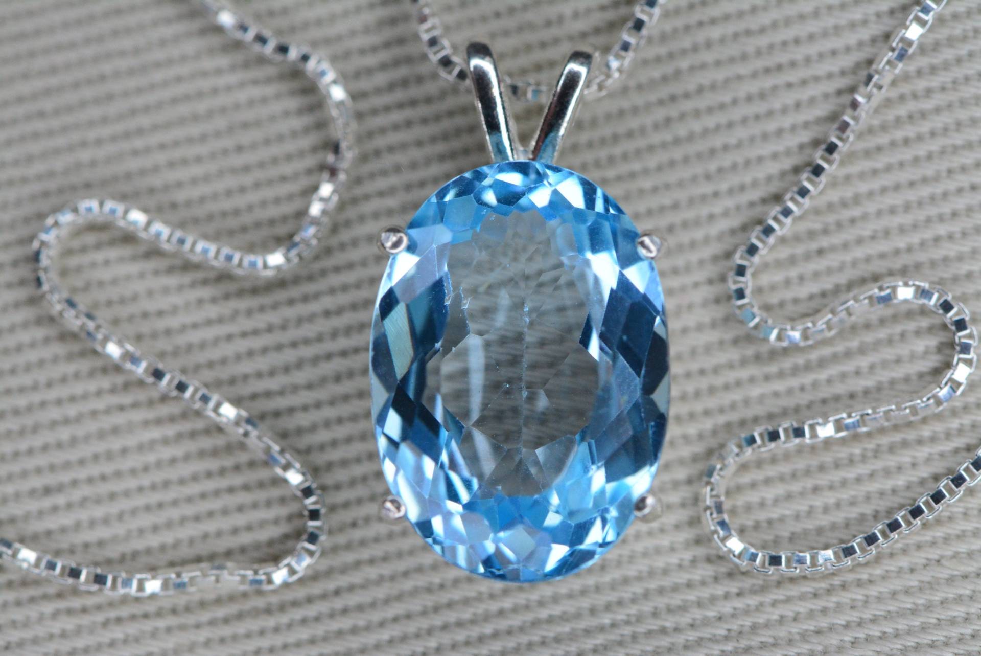 Zertifizierte Blaue Topas Halskette 8, 87 Karat Sterling Silber Echt Natur Echte Dezember Geburtsstein Schmuck Geschenk Für Sie Erde Mined Tz48 von SilverJewelery