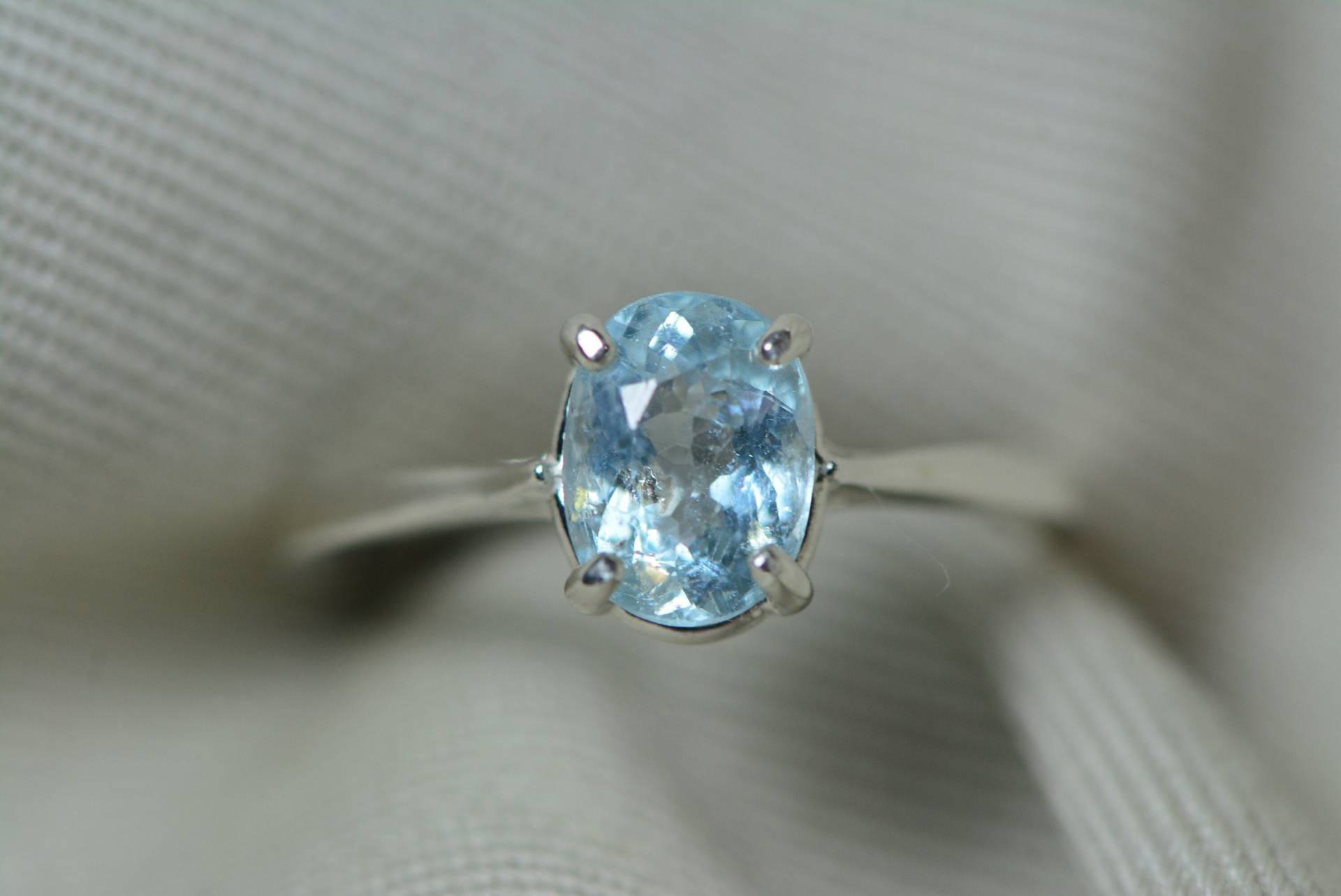 Zertifizierter Paraiba Turmalin Ring 1, 39 Karat Sterling Silber Blau Grün Oktober Geburtsstein Oval Schliff Kupfer Und Maganese Lager Pb4 von SilverJewelery